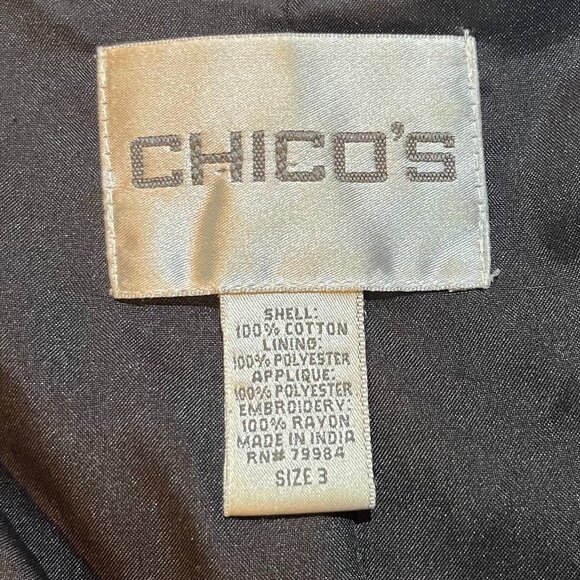Vintage Chicos Patchwork Embroidered Jacket - Picture 3 of 6